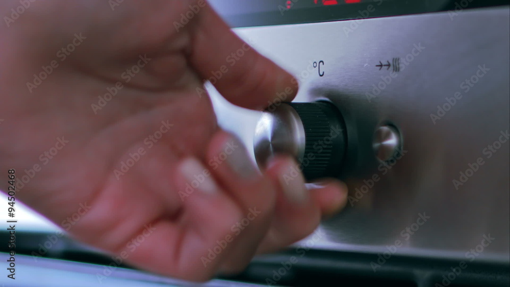 Housewife working with oven Housewife working with oven