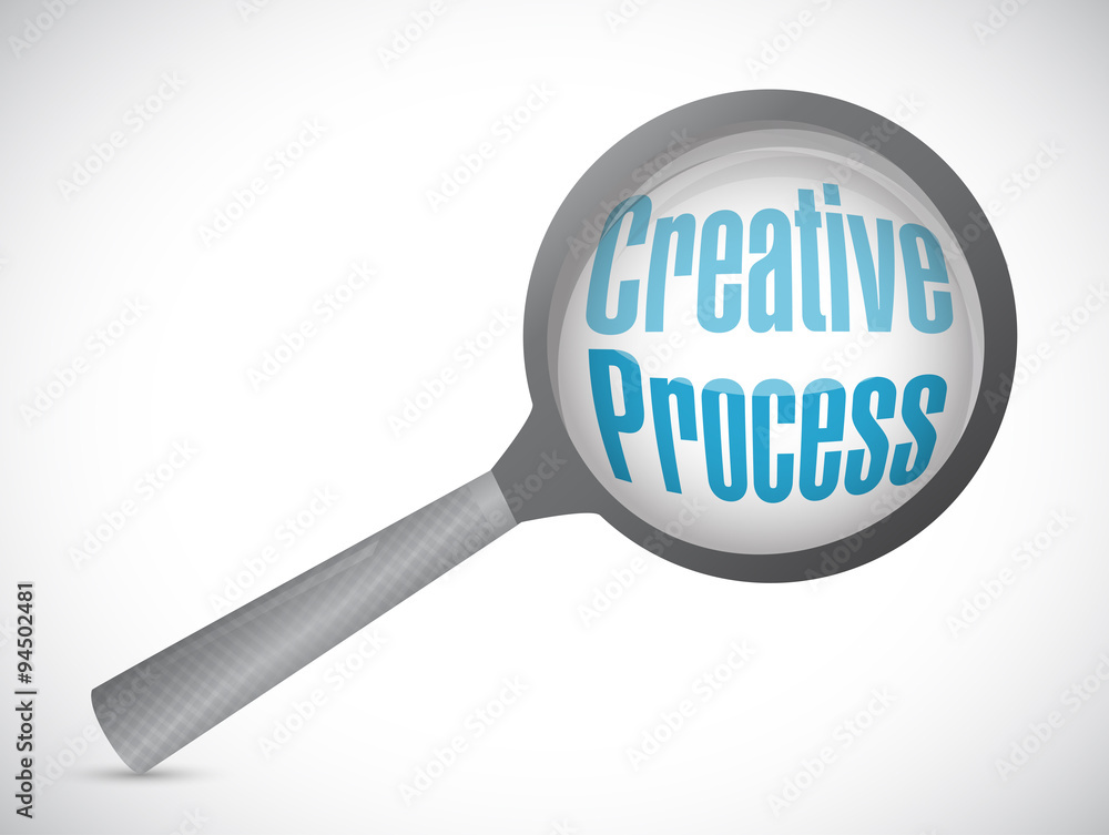 creative process magnify sign concept creative process magnify sign concept