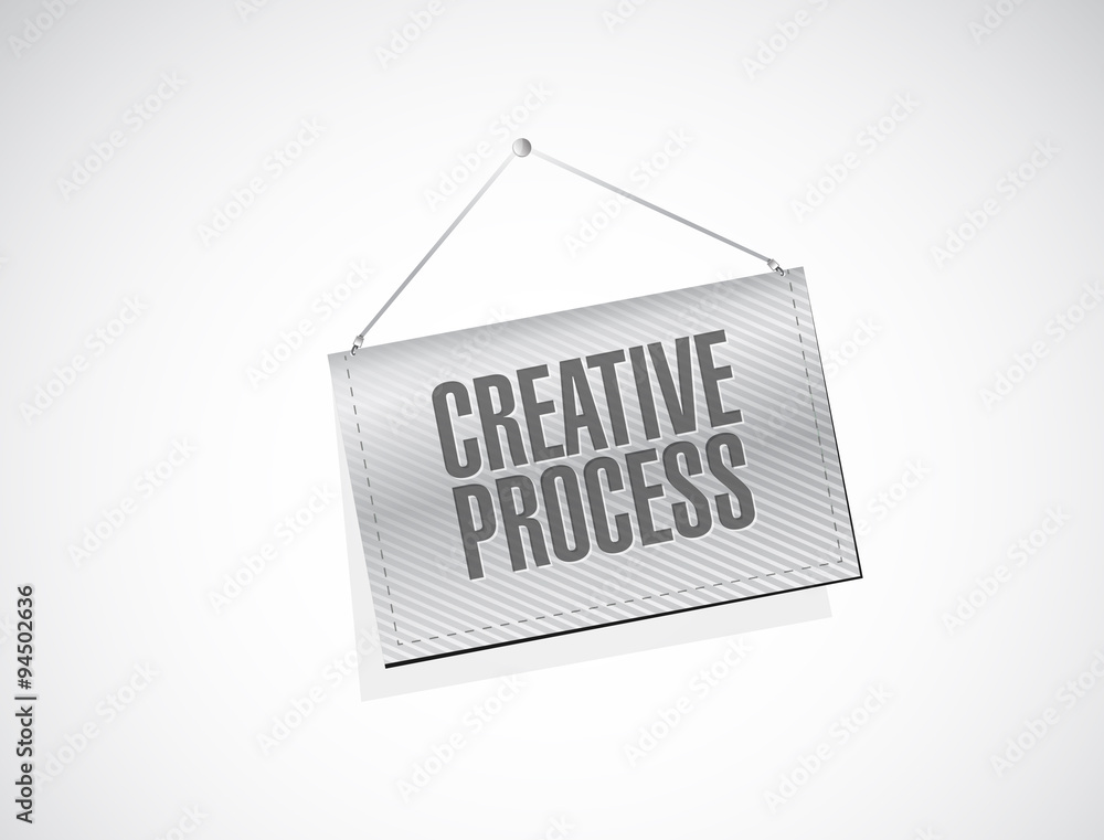 creative process banner sign concept creative process banner sign concept