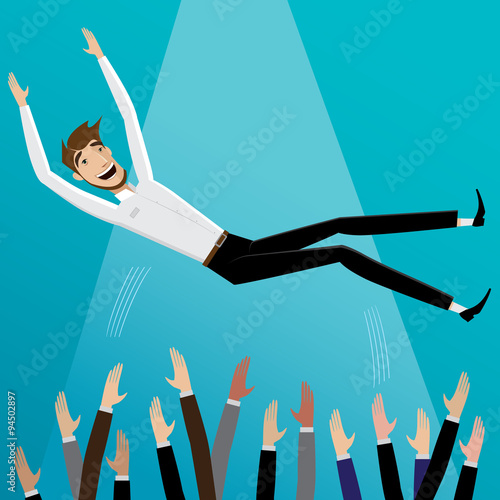 Colleagues toss up businessman
