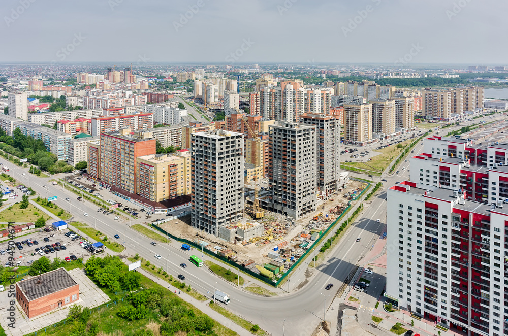 Fototapeta premium Residential district in Tyumen. Russia