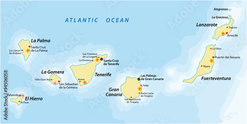 Canary Islands map