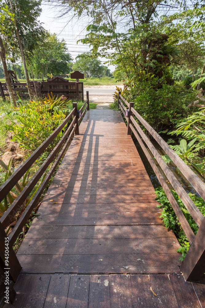 Bridge in the garden of home
