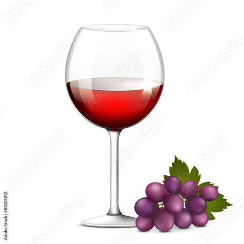 Glass of red wine