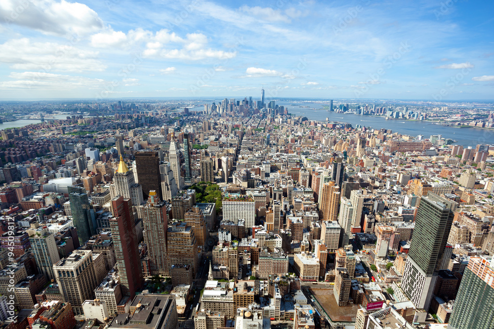 Cityscape view of Manhattan, New York City.
