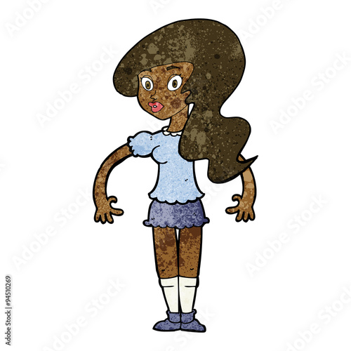 cartoon pretty woman