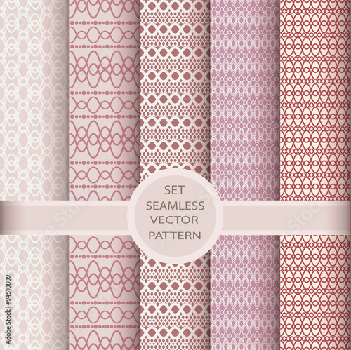 vector set of seamless geometric patterns