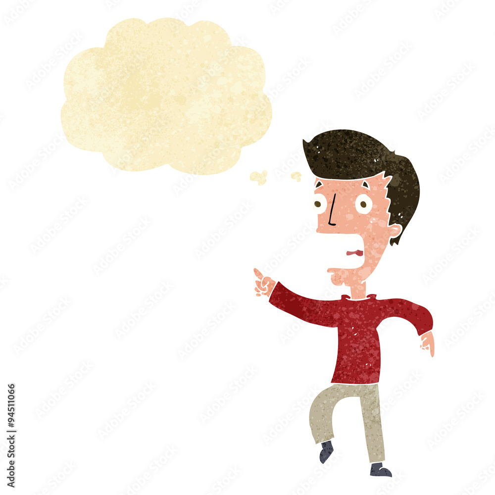 cartoon terrified man with thought bubble cartoon terrified man with thought bubble