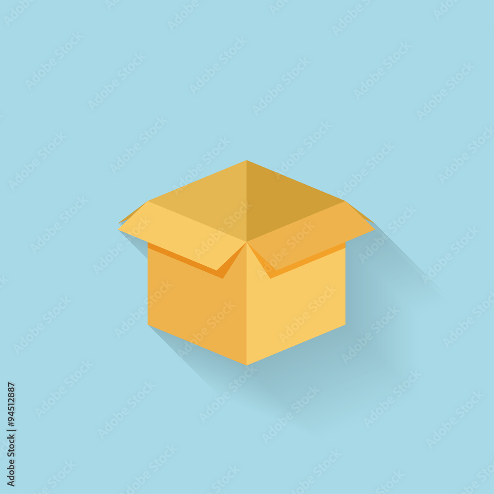 Obraz premium Flat box icon for web. 