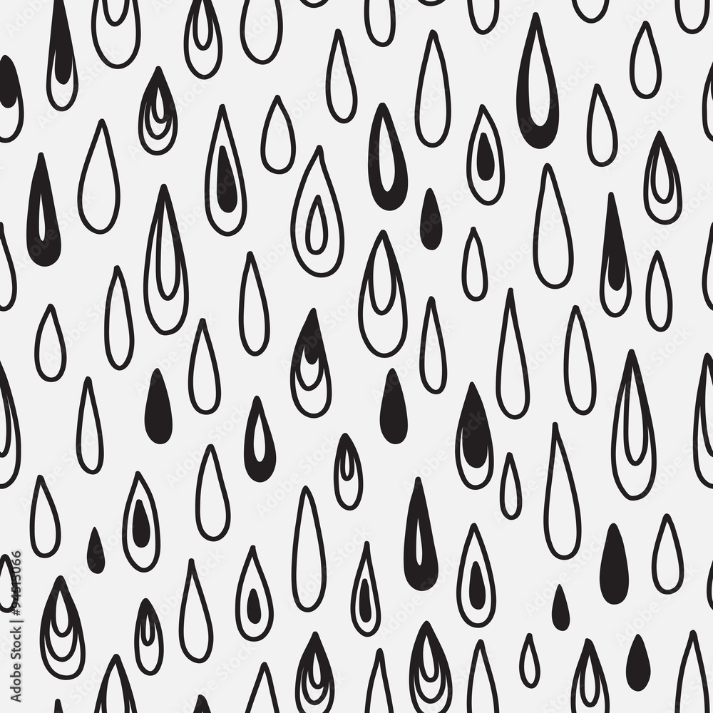 Abstract doodles drops. Black and white colors. Abstract doodles drops. Black and white colors.