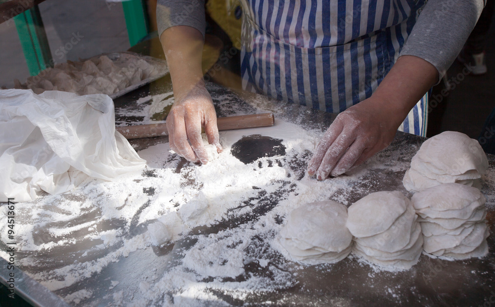 Fototapeta premium Making dumplings