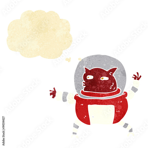cartoon alien with thought bubble