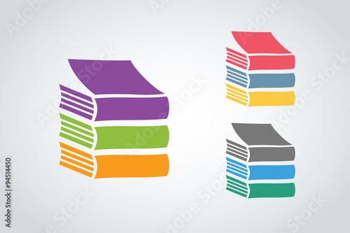 Books vector logo icon