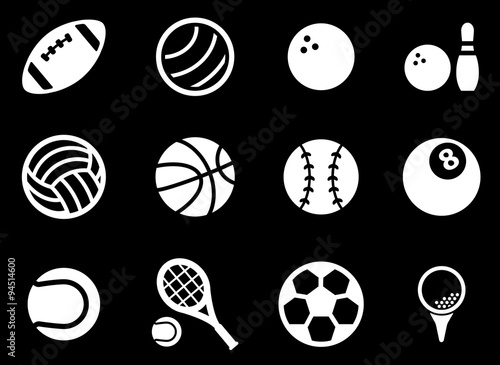 Sport balls simply icons