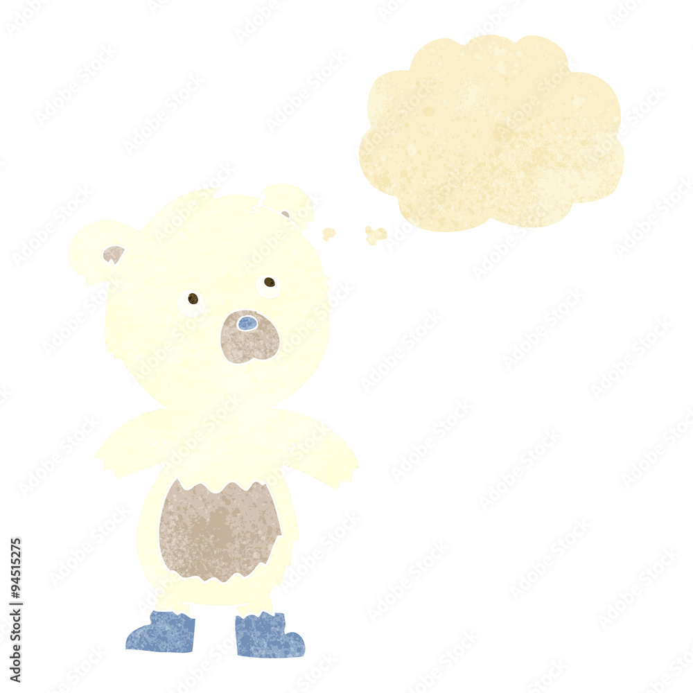 cartoon cute little bear with thought bubble cartoon cute little bear with thought bubble