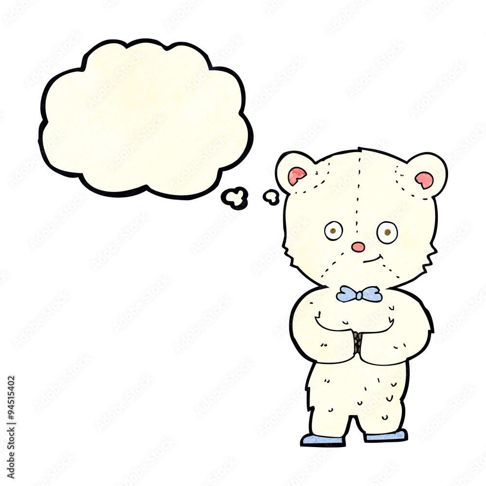 cartoon cute little bear with thought bubble cartoon cute little bear with thought bubble