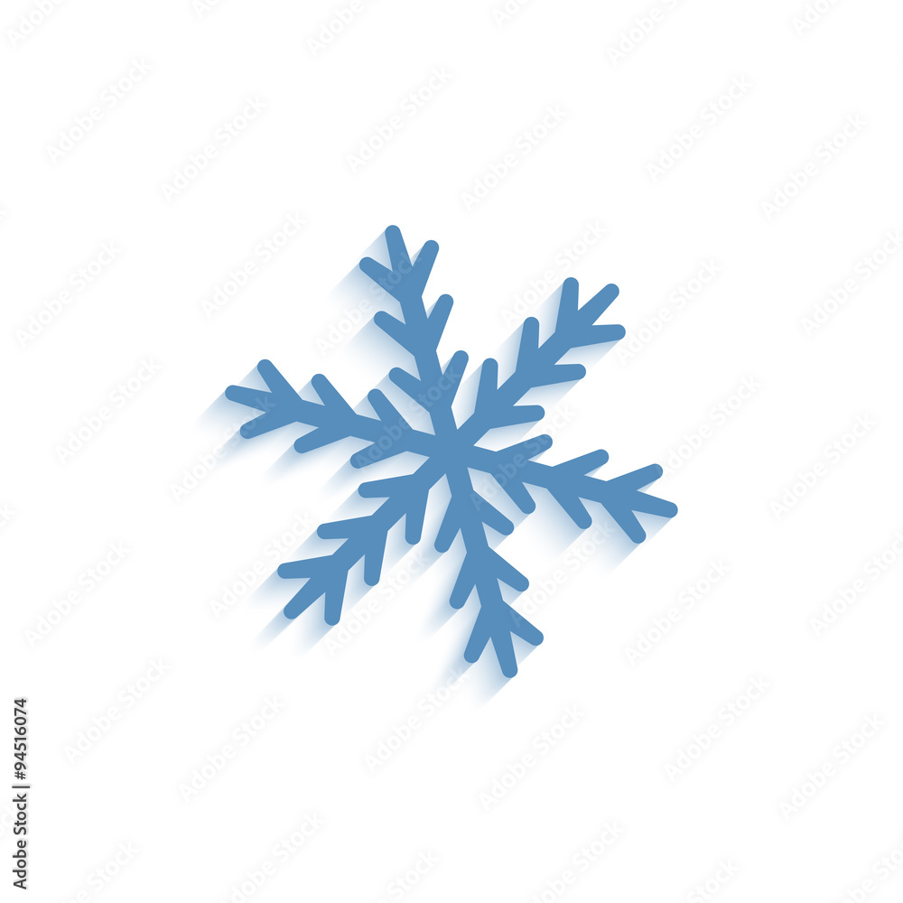 Snowflake with shadow Snowflake with shadow
