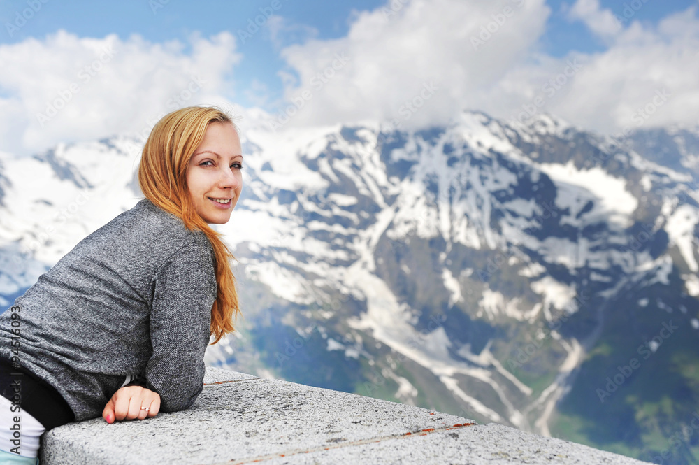 Naklejka premium young woman