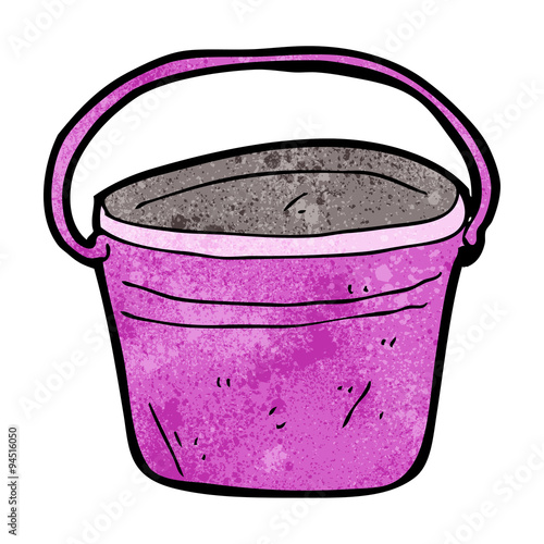 cartoon metal bucket