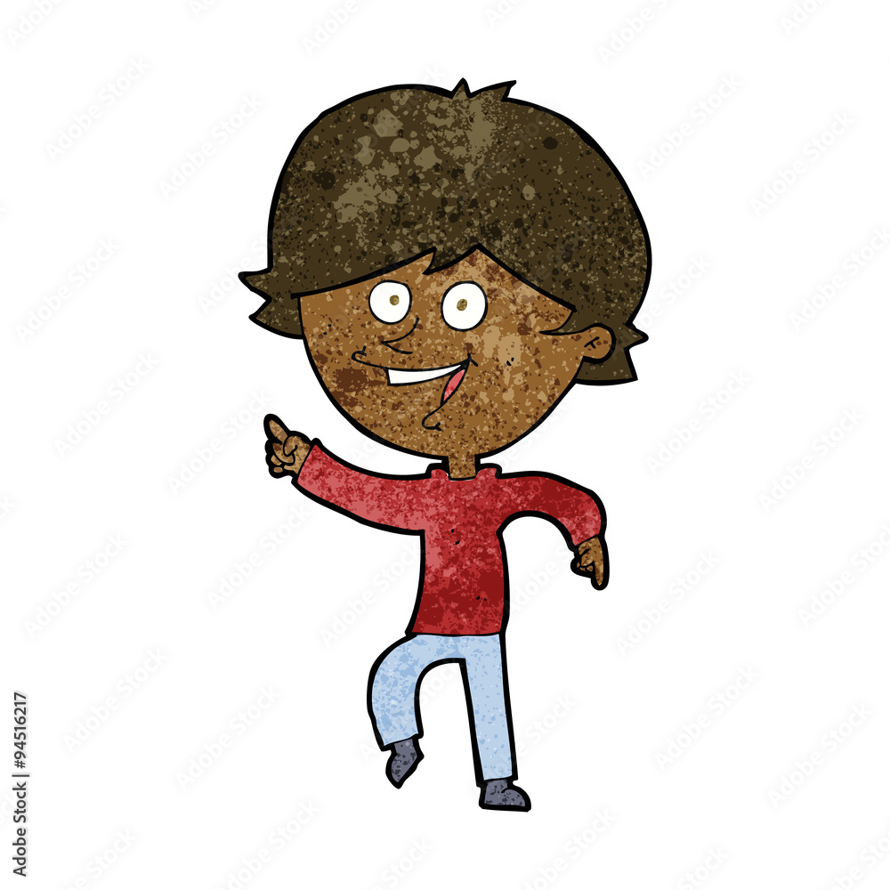 cartoon happy pointing man cartoon happy pointing man