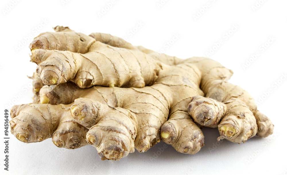 ginger tuber / Ginger tuber on a white background ginger tuber / Ginger tuber on a white background