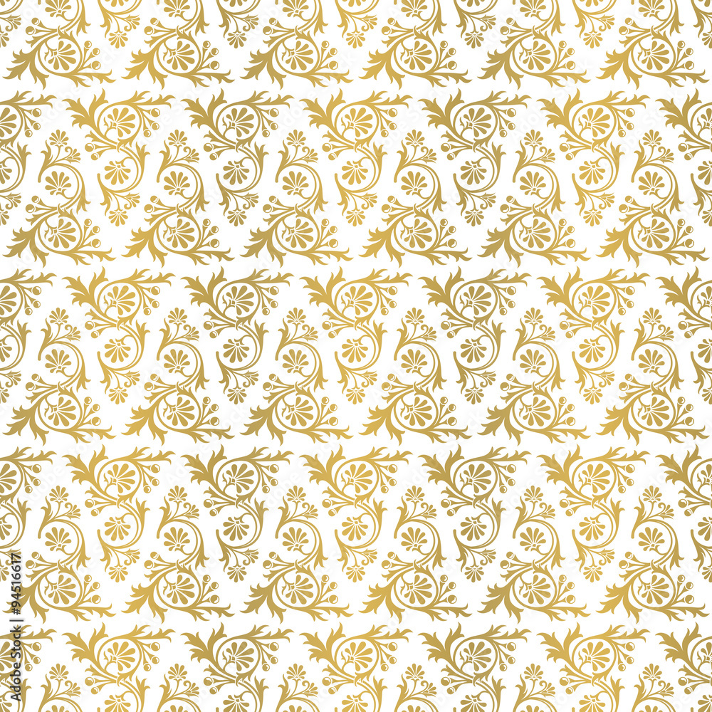 Seamless floral tiling pattern