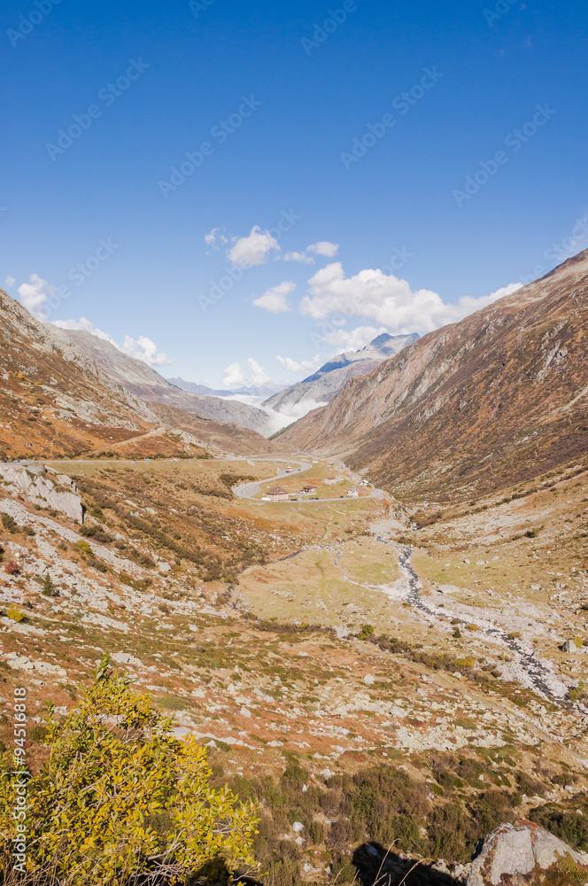 Andermatt, Dorf, Gotthard, Passstrasse, Uri, Urserental, Schweizer Berge, Alpen, Herbst, Schweiz Andermatt, Dorf, Gotthard, Passstrasse, Uri, Urserental, Schweizer Berge, Alpen, Herbst, Schweiz
