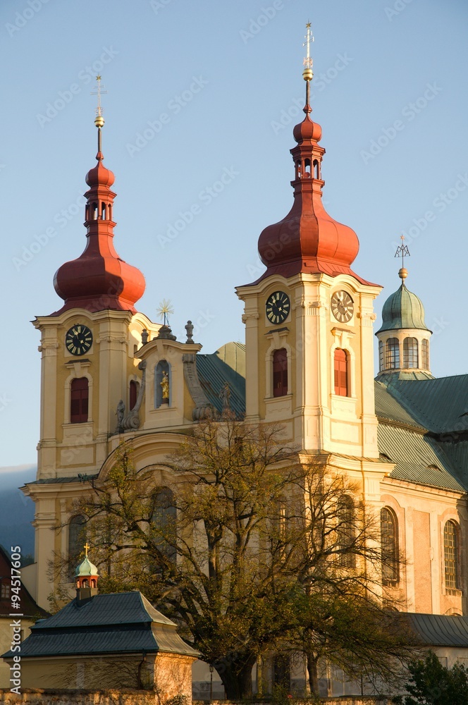 Obraz premium Baroque church in Hejnice, northern Bohemia, Czech republic