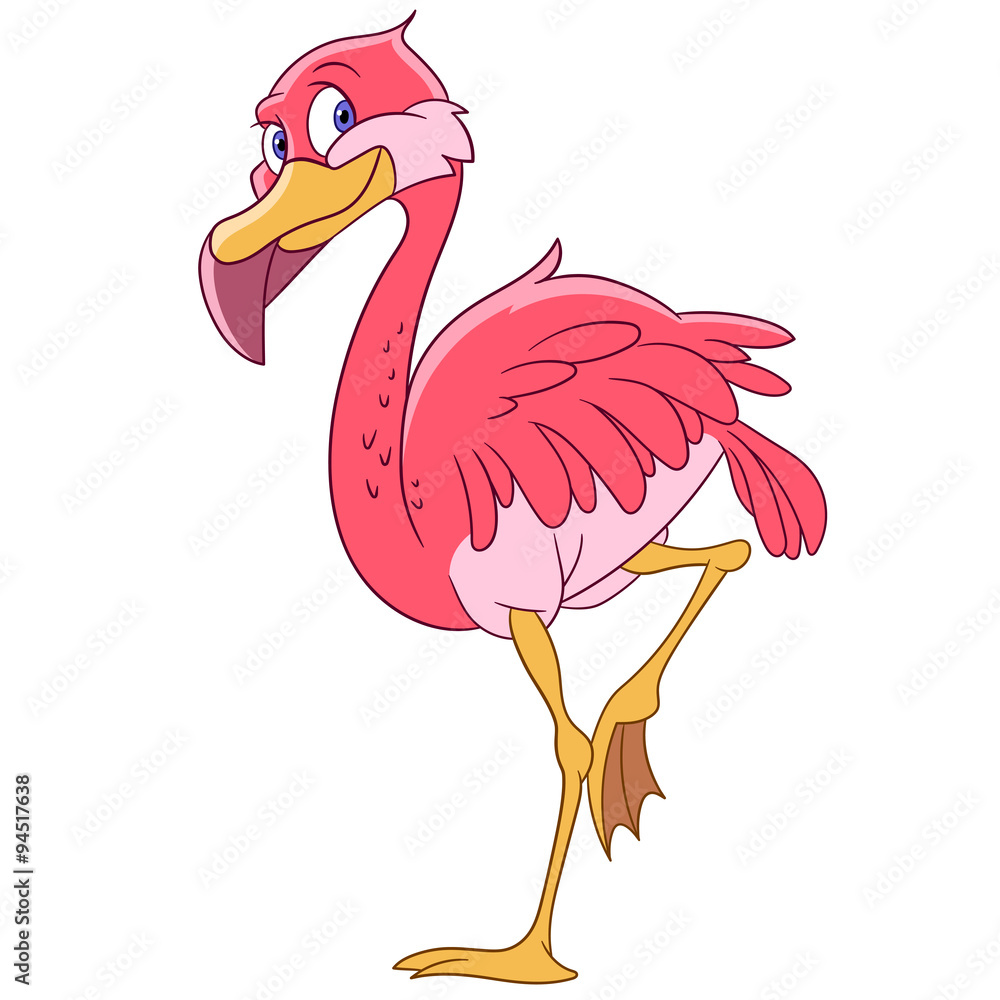 Naklejka premium beautiful flamingo