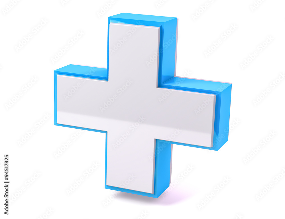 Obraz premium 3D isolated medical aid cross render