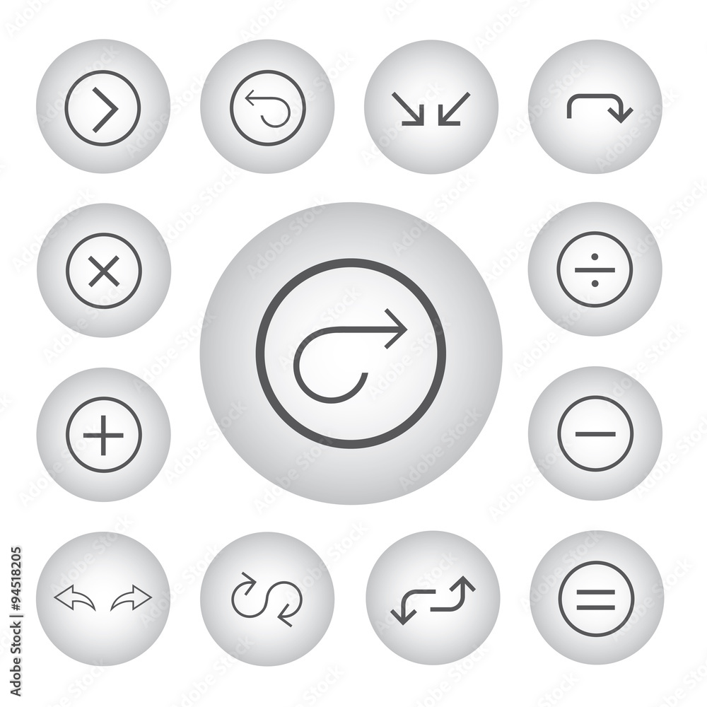 basic icon for arrow set basic icon for arrow set