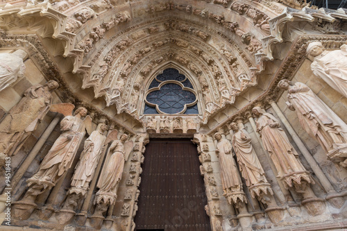Tympanum of Reims Cathedral in France A World Heritage Site