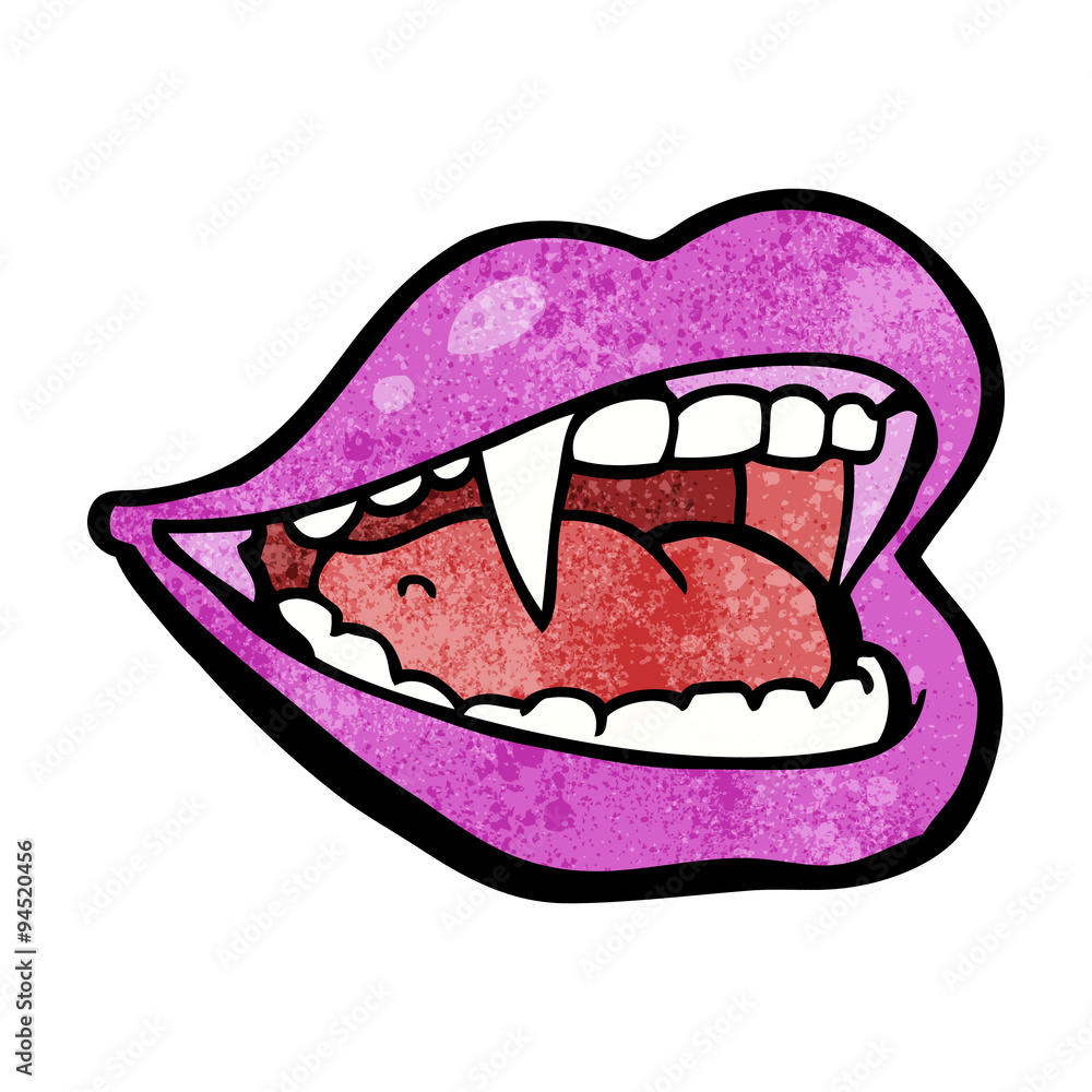 Obraz premium cartoon vampire mouth