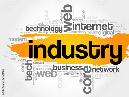 Industry word cloud, business concept