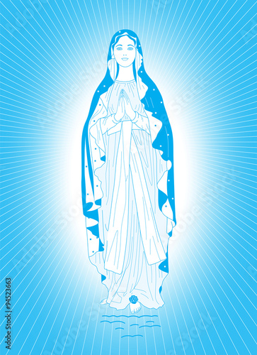 The Virgin Mary in blue