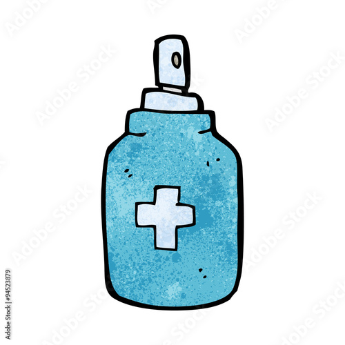 cartoon antiseptic spray
