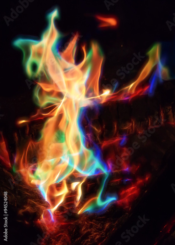 Campfire with Color Crystals