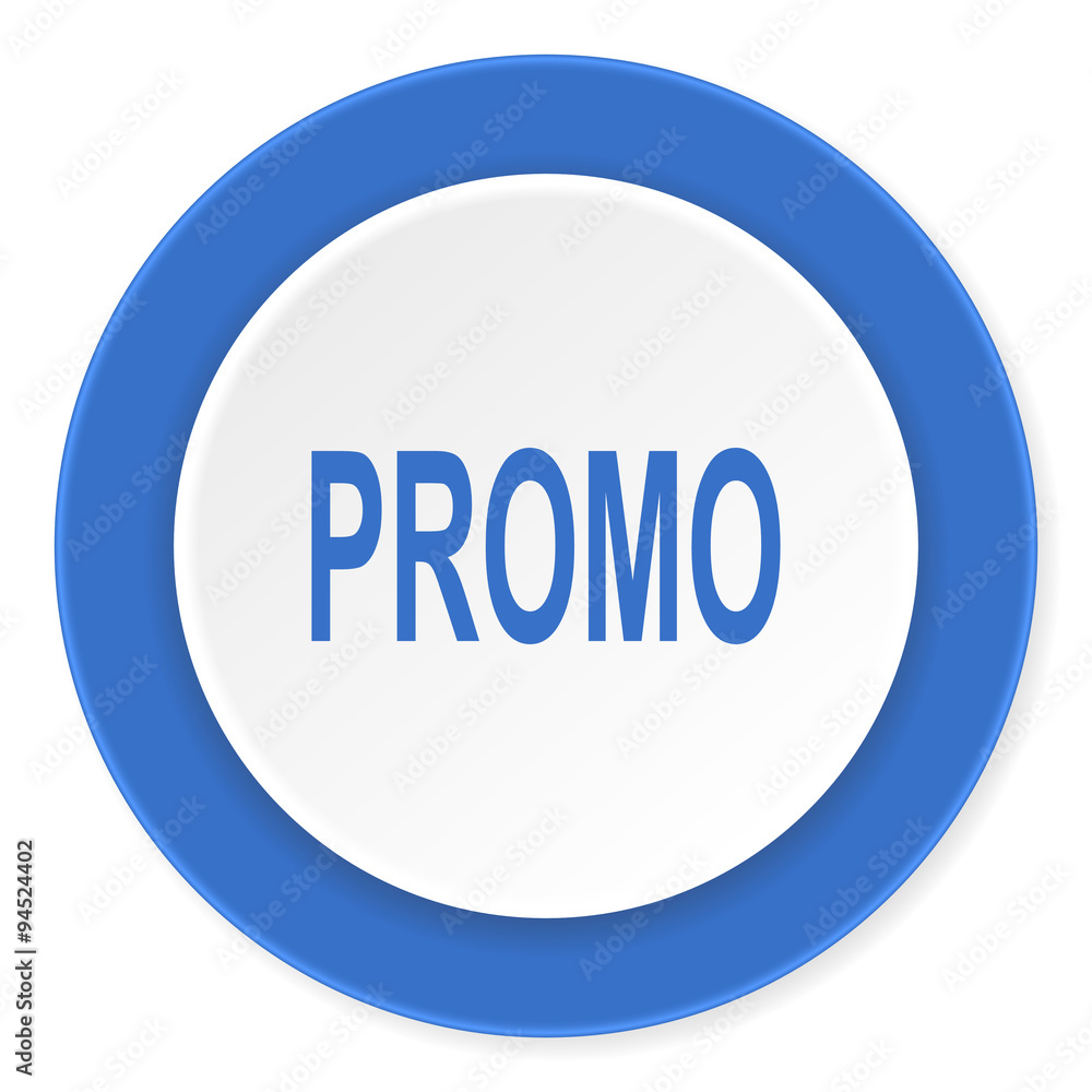 promo blue circle 3d modern design flat icon on white background promo blue circle 3d modern design flat icon on white background