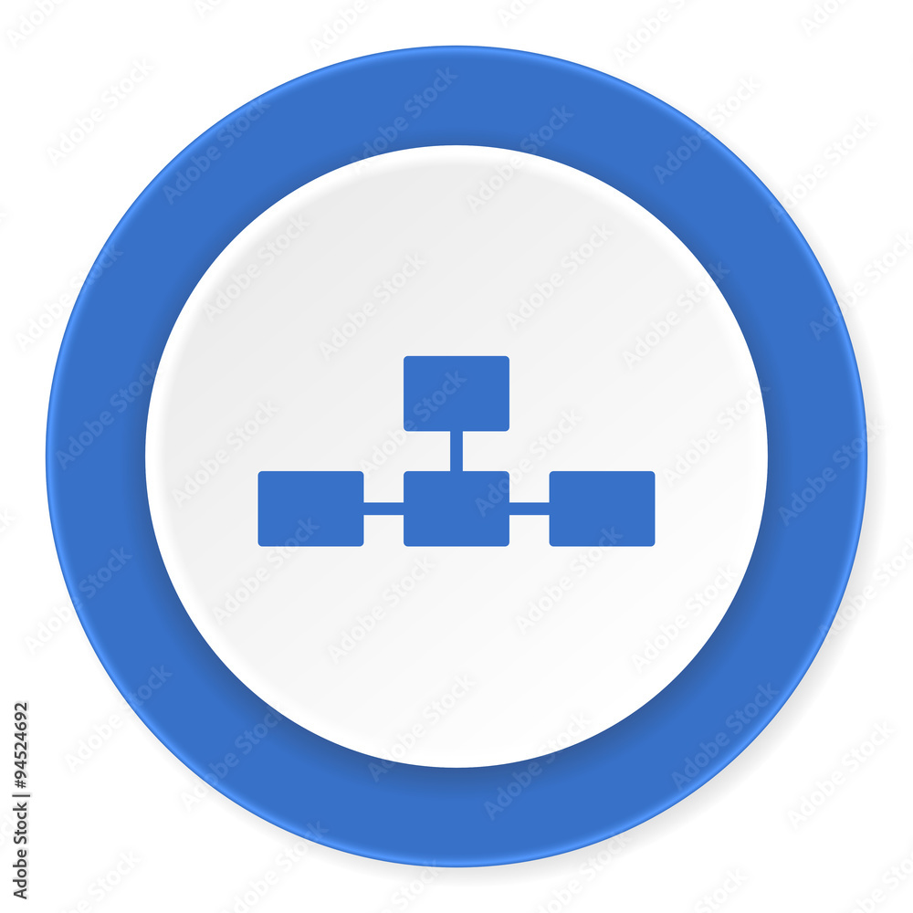 database blue circle 3d modern design flat icon on white background database blue circle 3d modern design flat icon on white background