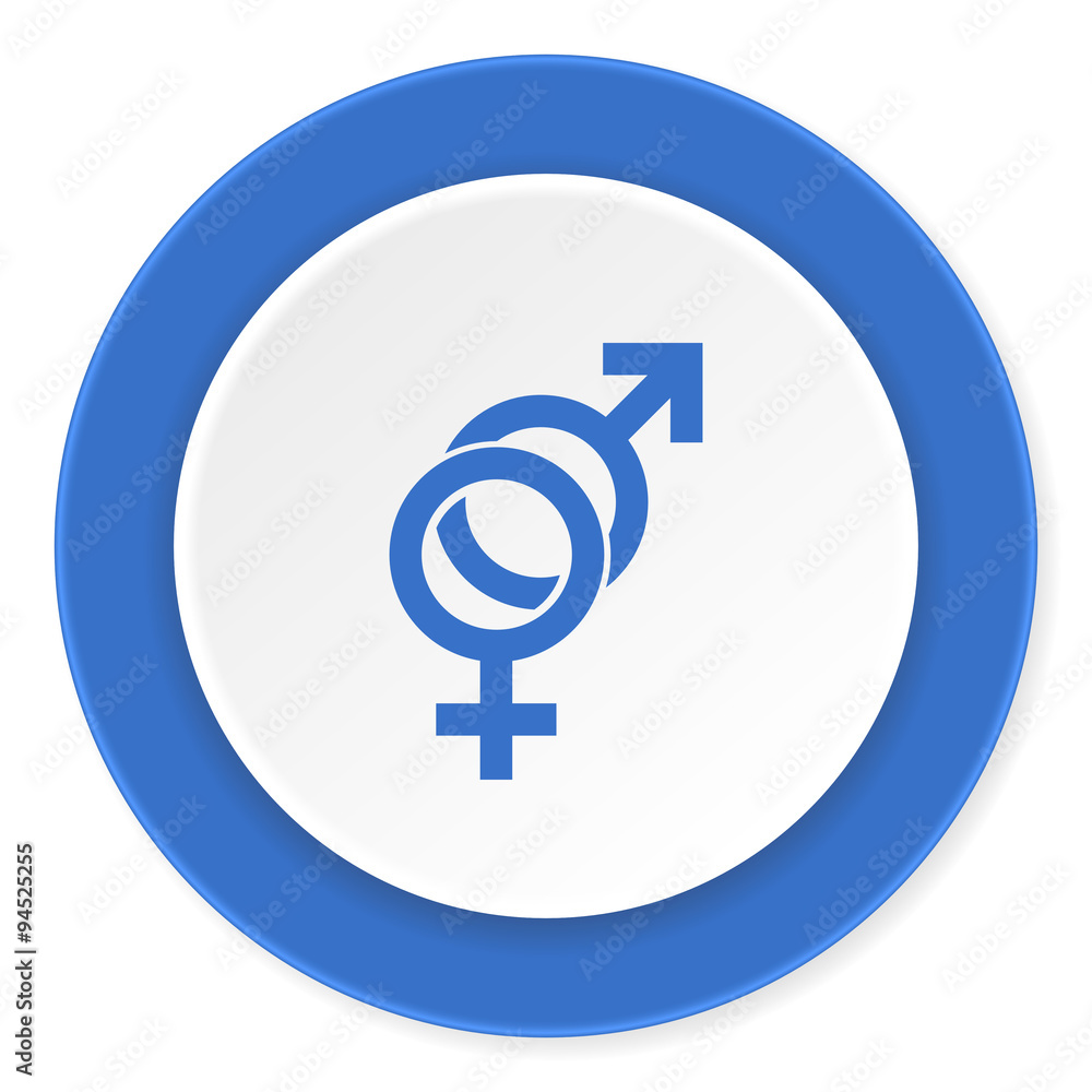 sex blue circle 3d modern design flat icon on white background sex blue circle 3d modern design flat icon on white background