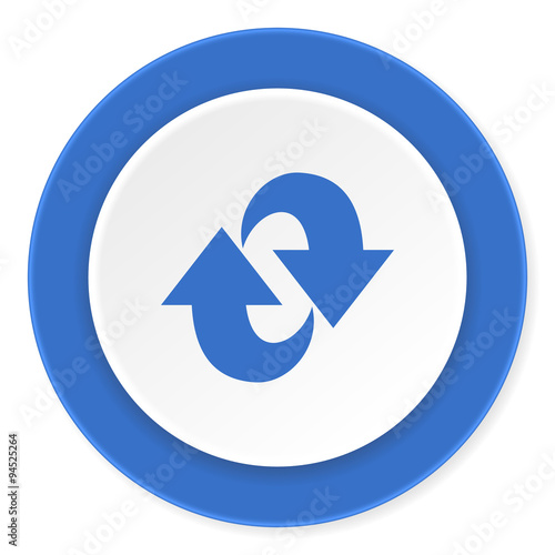 Free Download rotation blue circle 3d modern design flat icon on white background - GFXLoad