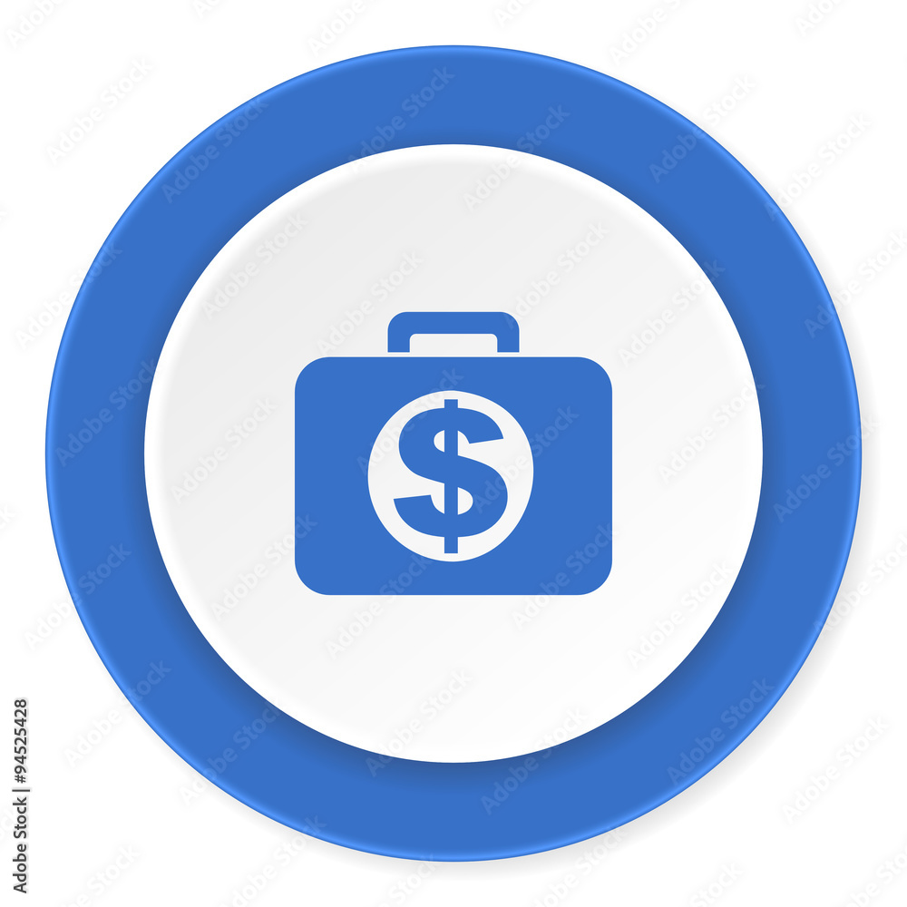 financial blue circle 3d modern design flat icon on white background financial blue circle 3d modern design flat icon on white background