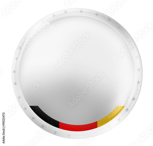 blank white germany badge