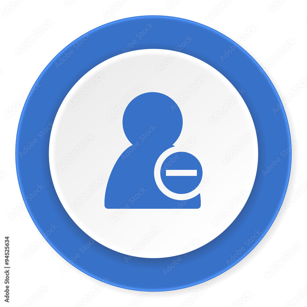 remove contact blue circle 3d modern design flat icon on white background remove contact blue circle 3d modern design flat icon on white background