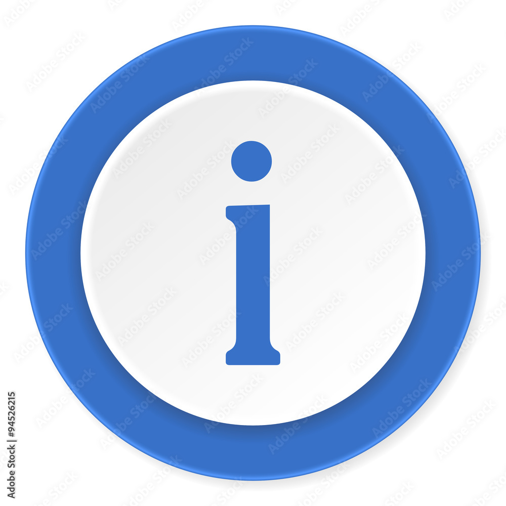 information blue circle 3d modern design flat icon on white background information blue circle 3d modern design flat icon on white background