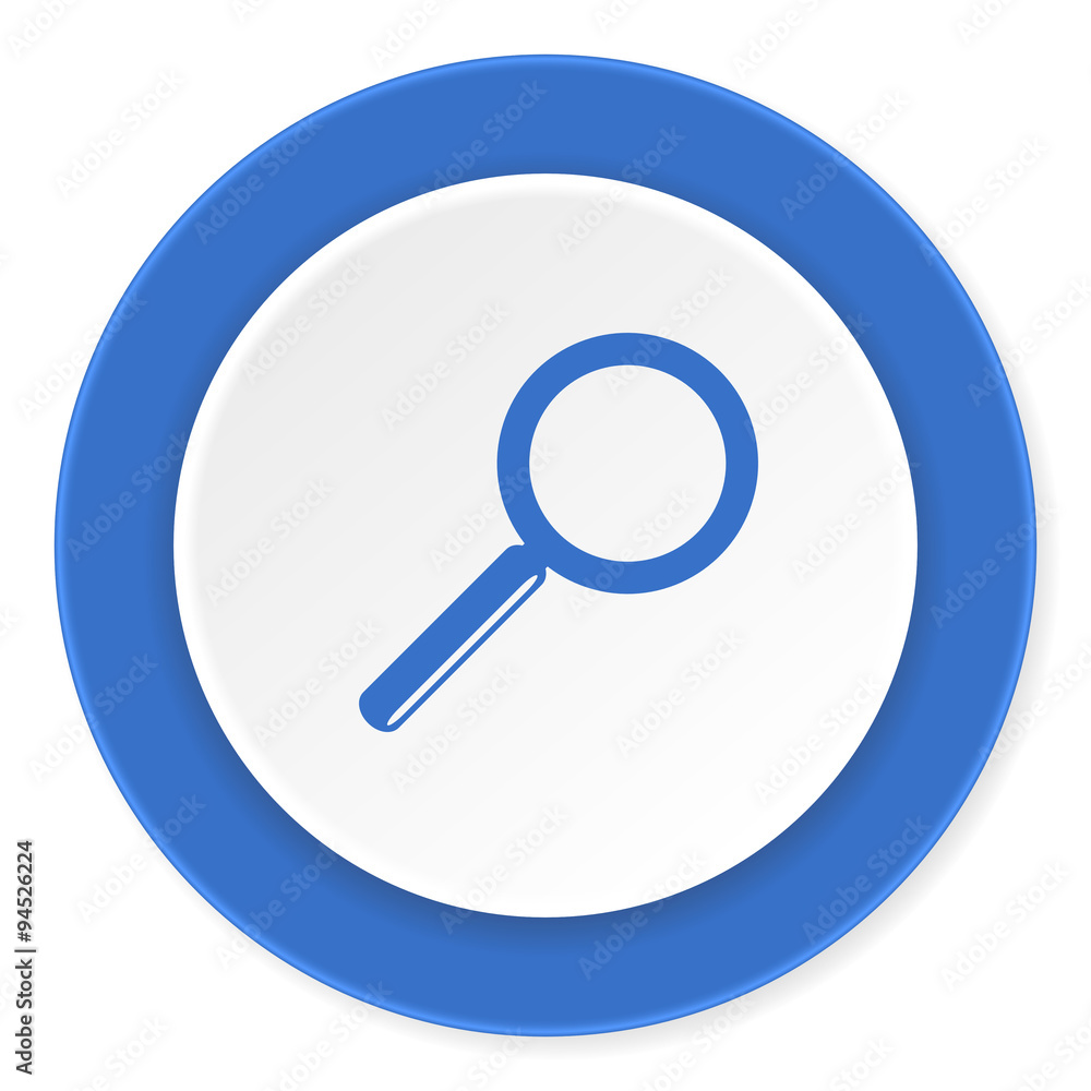 search blue circle 3d modern design flat icon on white background search blue circle 3d modern design flat icon on white background