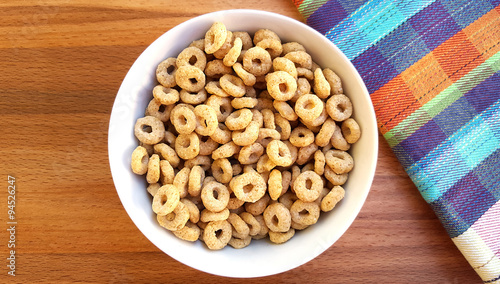 Cereal rings in bowl