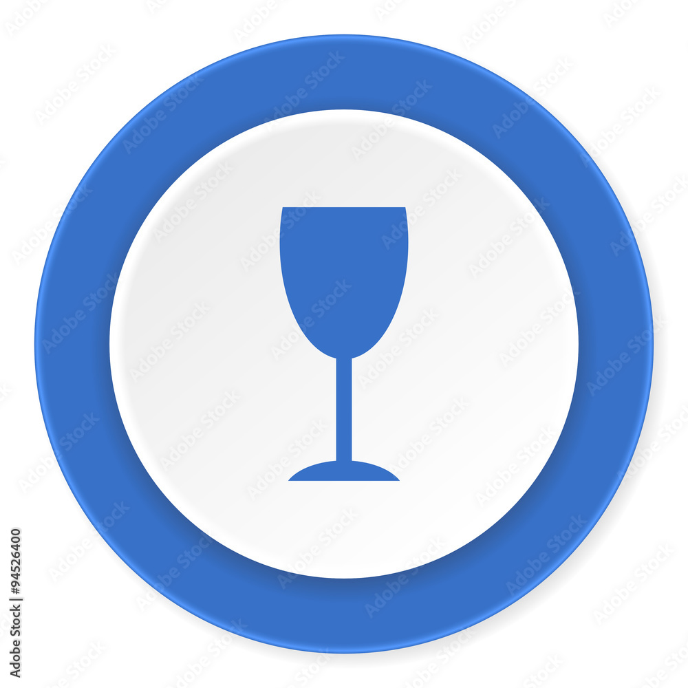 alcohol blue circle 3d modern design flat icon on white background alcohol blue circle 3d modern design flat icon on white background