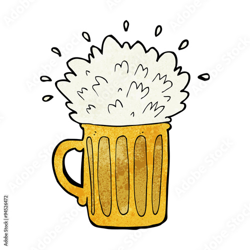 cartoon frothy beer