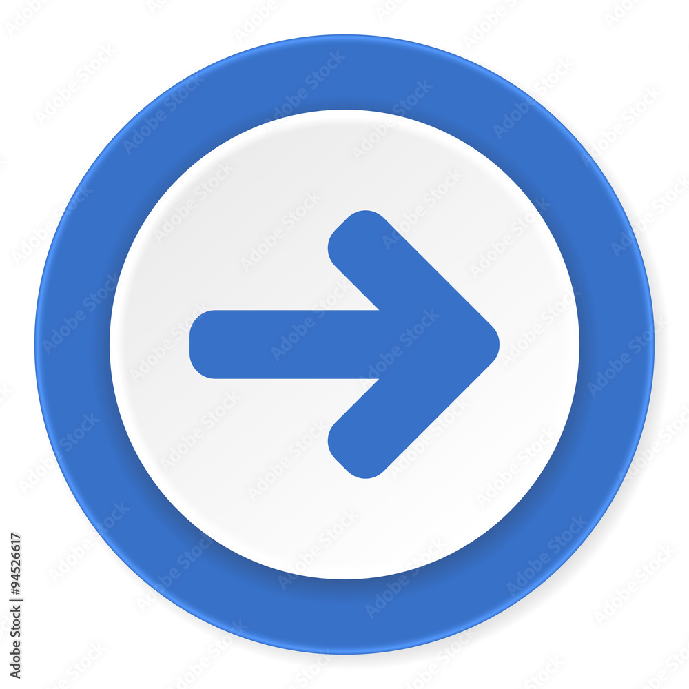 right arrow blue circle 3d modern design flat icon on white background right arrow blue circle 3d modern design flat icon on white background